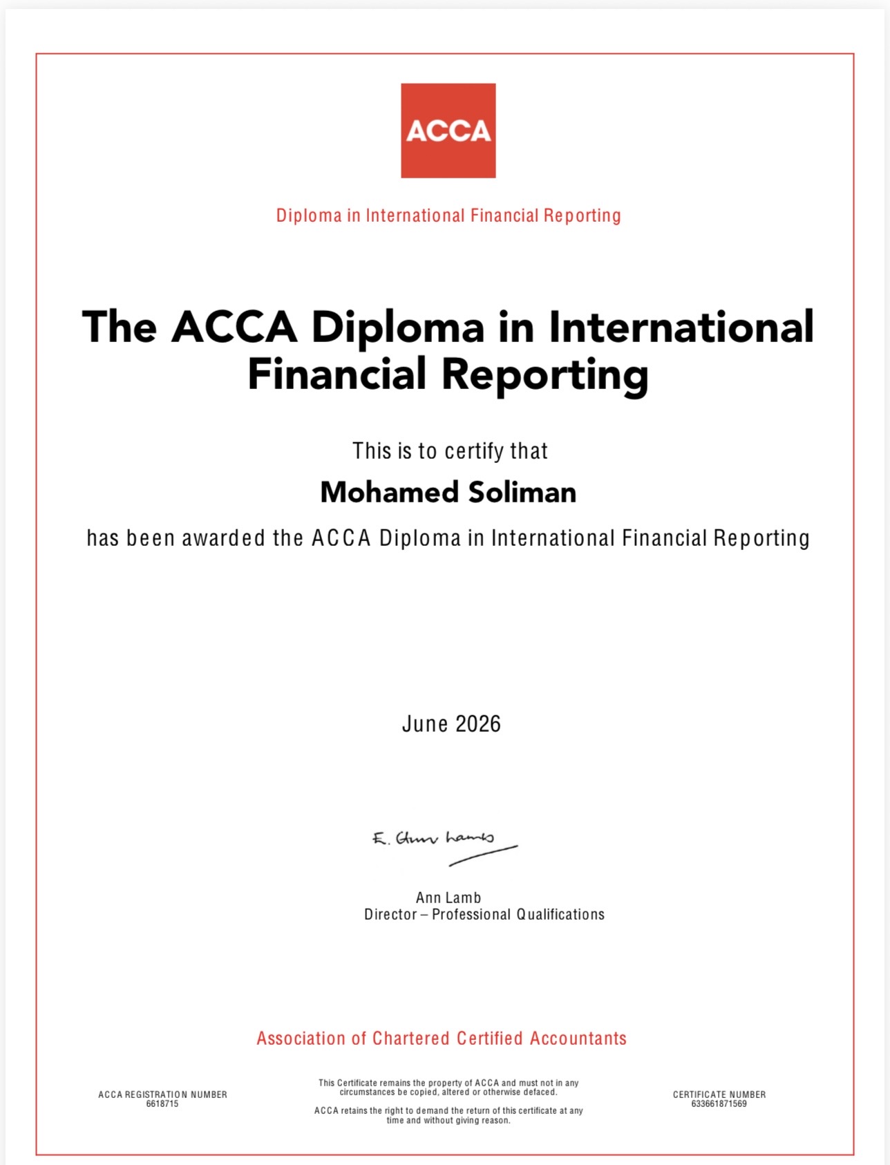 Certificate