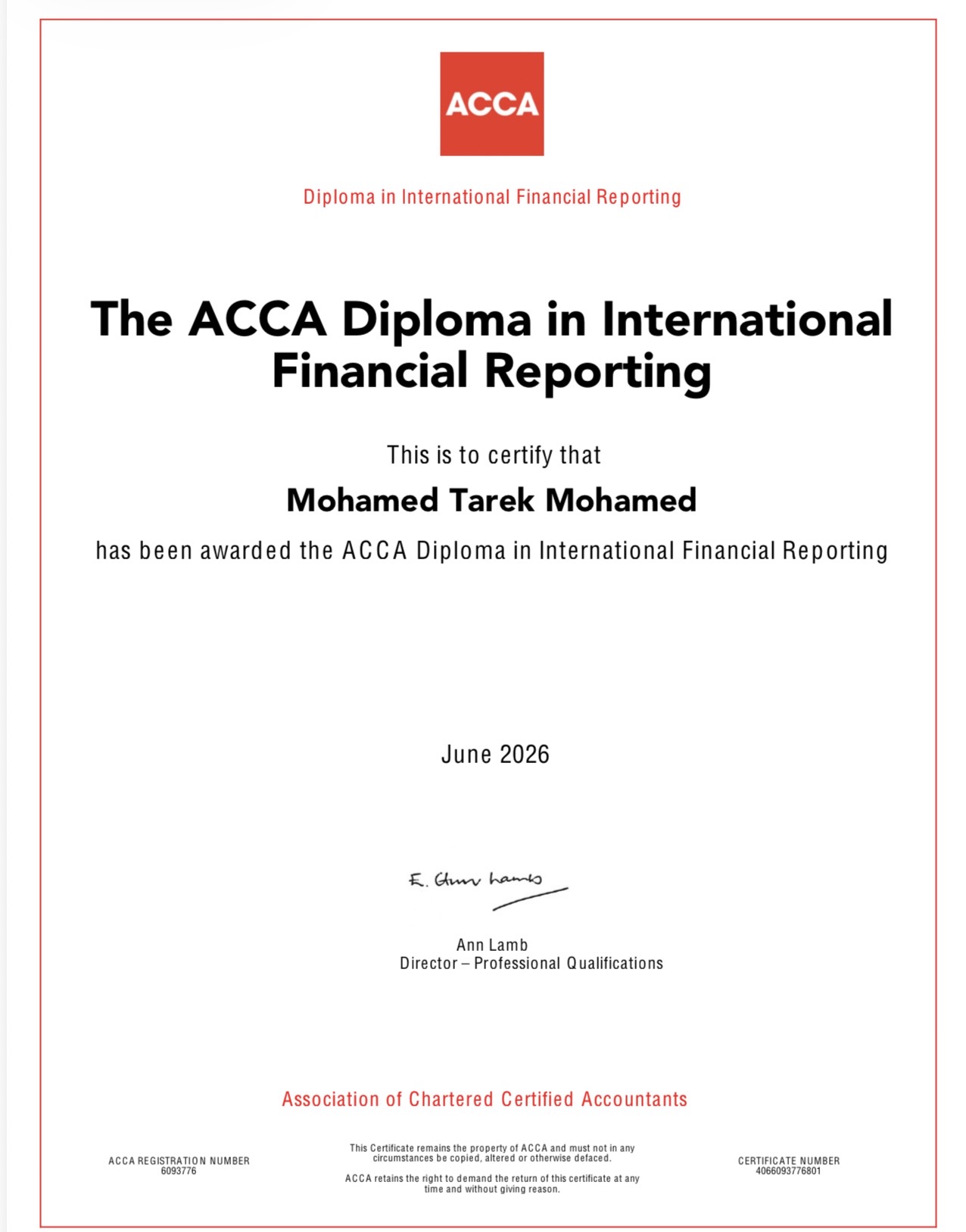 Certificate